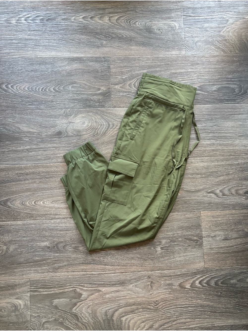 Kyodan Olive Green Cargo Track Joggers